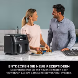 Ninja AF200EU friteuse Double 7,6 L Autonome 2400 W Friteuse d’air chaud Noir