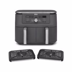 Ninja DZ400EU friteuse Double 9,5 L Autonome 2470 W Friteuse d’air chaud Gris