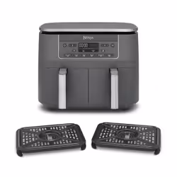 Ninja DZ300EU friteuse Double 7,6 L Autonome 2400 W Friteuse d’air chaud Gris