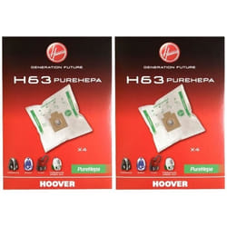 Lot de 2 sachets de sacs (x4)  H63 pour aspirateur Hoover - NF9205400