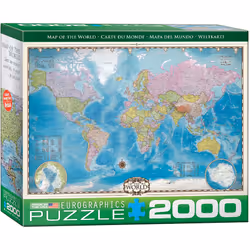 Eurographics Map of the World 2000pcs, 2000 pièce(s), Cartes