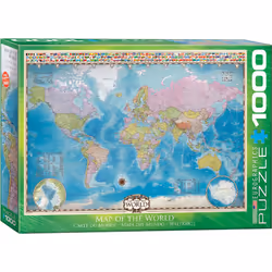 Eurographics Map of the World 1000pcs, 1000 pièce(s), Cartes