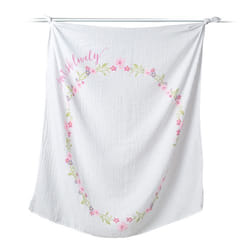 Mary Meyer LJ581 Couverture pour bébé Rose, Blanc 100 x 100 cm Garçon/Fille