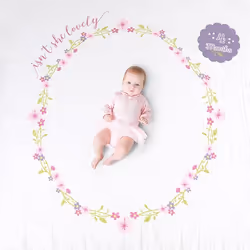 Mary Meyer LJ581 Couverture pour bébé Rose, Blanc 100 x 100 cm Garçon/Fille