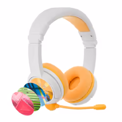 BuddyPhones School+, Avec fil &amp;sans fil, Appels/Musique, 20 - 20000 Hz, 147 g, Casque, Blanc, Jaune