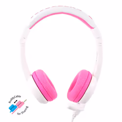 BuddyPhones School+ Casque Avec fil Arceau Rose, Blanc - Vue supplémentaire 4