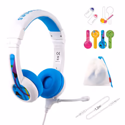 BuddyPhones School+ Bleu, Blanc