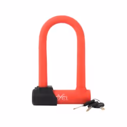 CYCL Red Lock, Verrou en U, Rouge, Acier, Silicone, Acier, Clé