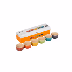 Le Creuset 491343, Rond, Couleurs assorties, 100 ml, Vitrocéramique, 6 pièce(s), 7,8 cm
