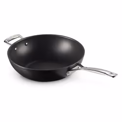 Le Creuset 0630870273213, Rond, Wok/Poêle à frire, Noir, Acier inoxydable, Aluminium, 4,7 L, Vitrocéramique, Gaz, Induction,  ...