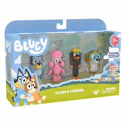 Moose Toys Bluey &amp; Friends, 3 an(s), Multicolore