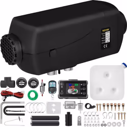 Réchauffeur dair diesel 12V 5KW VEVOR - Télécommande LCD & Accessoires Complets