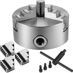 Mandrin de tour à centrage automatique - VEVOR - K11-100 - 3 mors - 100mm