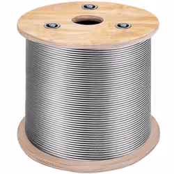 Câble d’acier inoxydable 316 - VEVOR - 150 m Cable Métallique Résistance à la Rupture 771 kg - Construction 7x7 Forte Tension