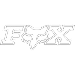 FOX F-Head X TDC 28 autocollant, blanc pour Hommes