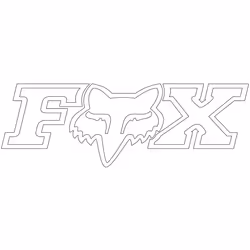 FOX F-Head X TDC 28 autocollant, blanc pour Hommes