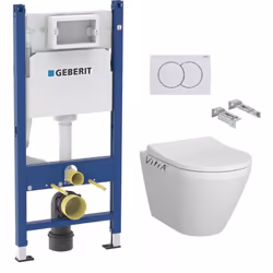Optez pour la qualité et la simplicité d’installation du Pack Bâti-support Duofix 112cm + WC sans bride Integra + Abattant so ...