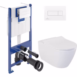 Optez pour la qualité et la simplicité d’installation du Pack WC Bâti-support Viconnect + WC sans bride Bello avec fixations  ...