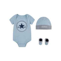 Ensemble bonnet + body + chaussons bébé garçon Converse Classic CTP