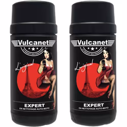 Vulcanet - Nettoyage auto/moto - Lavage sans eau - Lingettes + chiffon - Lot de 2