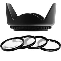 Kit Accesoires 67mm Pare Soleil + Filtres Close Up +1 +2 +4 +10 pour DSLR EOS REBEL T3i T2i T4i T5i 550D 600D 700D 650D OBJECTIF ...
