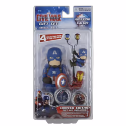 Polymark Captain America Cw Set Fig+Ecouteurs+Clips