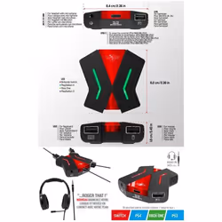 Convertisseur - CROSSGAME - 2 - Compatible PS4 PS3 XBOX One Nintendo Switch - Fonction audio intégrée - USB