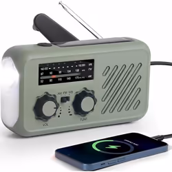 Radio Portable Urgence avec Rechargement Solaire Dynamo Gemmac