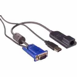 Vertiv Avocent MPUIQ-VMCHS, 0,3556 m, Noir, Bleu, VGA (D-Sub), USB 2.0, Avocent MergePoint Unity, 91 g