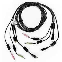 Vertiv Avocent 1 x HDMI (Type A) Mâle Audio/Vidéo numérique, Type B USB, 2 x Mini Jack Audio - 1 x HDMI (Type A) Mâle Audio/Vidéo numérique, Type A USB, 2 x Mini Jack Audio