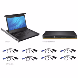 Vertiv Avocent 8 Ordinateur(s) - 47 cm (18,5") LED - UXGA - 1600 x 1200 - 16:9Port PS / 2USBVGA - Clavier - Pavé tactile - 12 ...