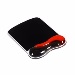 Kensington Tapis de souris Duo Gel coloris rouge/gris foncé, Noir, Rouge, Monochromatique, Gel, Repose-poignets