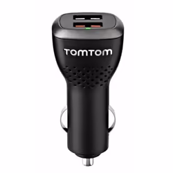 TomTom Chargeur double haute vitesse, Auto, Allume-cigare, 5 V, Noir