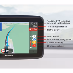 TomTom GO Classic navigateur Fixé 15,2 cm (6") Écran tactile Noir - Vue supplémentaire 5