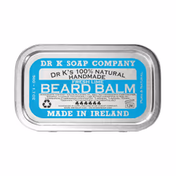 Dr K Soap Company Beard Balm Fresh Lime 50 g, Baume pour barbe, 50 g, Apaisant, Vase, Coconut (Cocos nucifera) oil, Shea (But ...