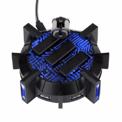 Enhance ENPCGHB100BKEW hub & concentrateur USB 2.0 Noir