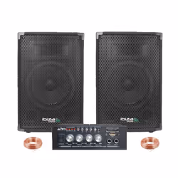 PACK SONO DJ 600 - Ampli 50 compact + 2 Enceintes 300W