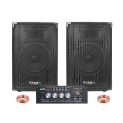 PACK SONO DJ 600 - Ampli 50 compact + 2 Enceintes 300W