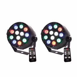 JEU DE LUMIÈRE PACK DE 2 PROJECTEURS PARLED DLX RGB PA DJ SONO LIGHT LED FITNESS SPORT CLUB BAR DISCO