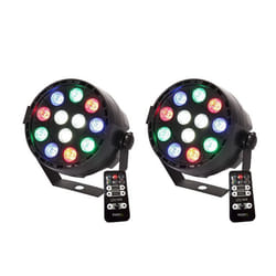 JEU DE LUMIÈRE PACK DE 2 PROJECTEURS PARLED DLX RGB PA DJ SONO LIGHT LED FITNESS SPORT CLUB BAR DISCO