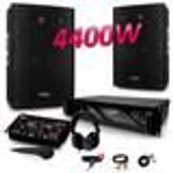 SONO Table de Mixage USB + 2 Enceintes 2X700W Ampli 3000W + MICRO + CASQUE - PA DJ SONO LED LIGHT BAR CLUB DANSE ZUMBA FITNESS