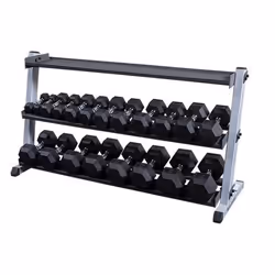 Rack à Haltères 2 étages 158 cm Body-Solid - gris-noir - TU Training