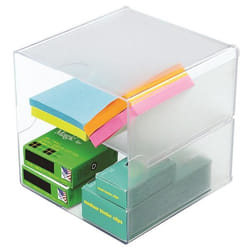 Deflecto 350701 bac de rangement de bureau Polystyrène Transparent