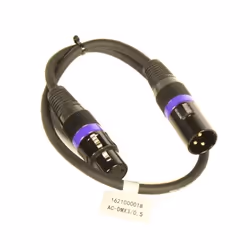 Câble DMX équipé XLR 3 broches ACCU CABLE - AC-DMX3 Noir