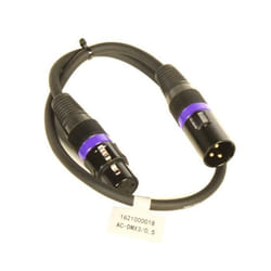Câble DMX équipé XLR 3 broches ACCU CABLE - AC-DMX3 Noir