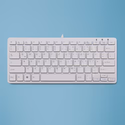 R-Go Tools Compact R-Go Clavier , QWERTZ (DE), blanc, filaire, Mini, Avec fil, USB, QWERTZ, Blanc