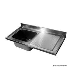 Plonge Evier Inox Professionnelle Gamme 700 - COMBISTEEL - 1 bac - Manuel - Rectangulaire