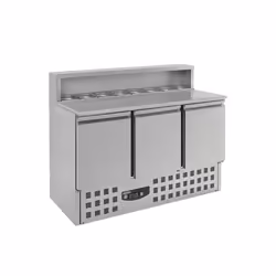 Table Pizza Réfrigérée  3 portes pour 8 GN 1/6  - Combisteel