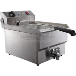 Friteuse électrique - COMBISTEEL - 8 litres - Robinet de vidange - 33 kW - 1 panier