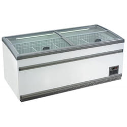 Congélateur Vitré - COMBISTEEL - 530 L - Blanc - Vertical - Idéal pour Supermarché